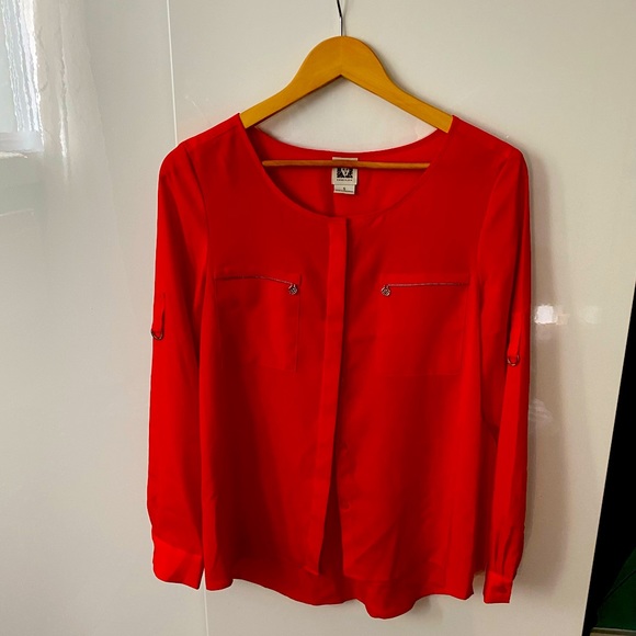 Anne Klein red blouse size S - Picture 2 of 12